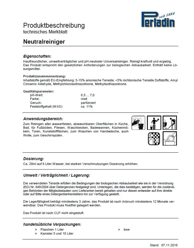 Perladin Premium Neutralreiniger 5 L Kanister Universal Reiniger 5 Liter 9 Perladin Premium Neutralreiniger 5 L Kanister Universal Reiniger 5 Liter – Bild 7
