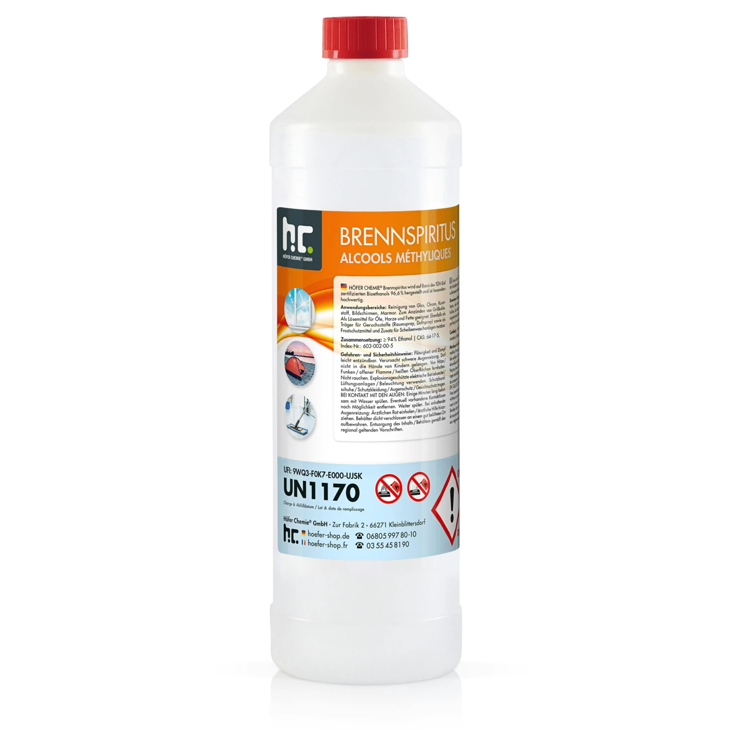1 X 1 Liter Brennspiritus 94% 4 1 X 1 Liter Brennspiritus 94% – Bild 2