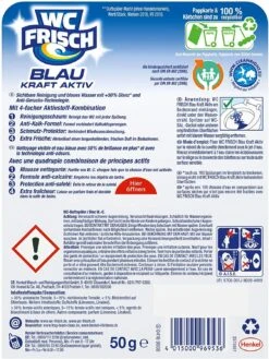 WC FRISCH Kraft Aktiv Blauspüler Chlor 50g WC Reiniger Toilettenreiniger 14 WC FRISCH Kraft Aktiv Blauspüler Chlor 50g WC Reiniger Toilettenreiniger -Bissell Shop 1346f9cc d480 427d 9d31 407d04570861