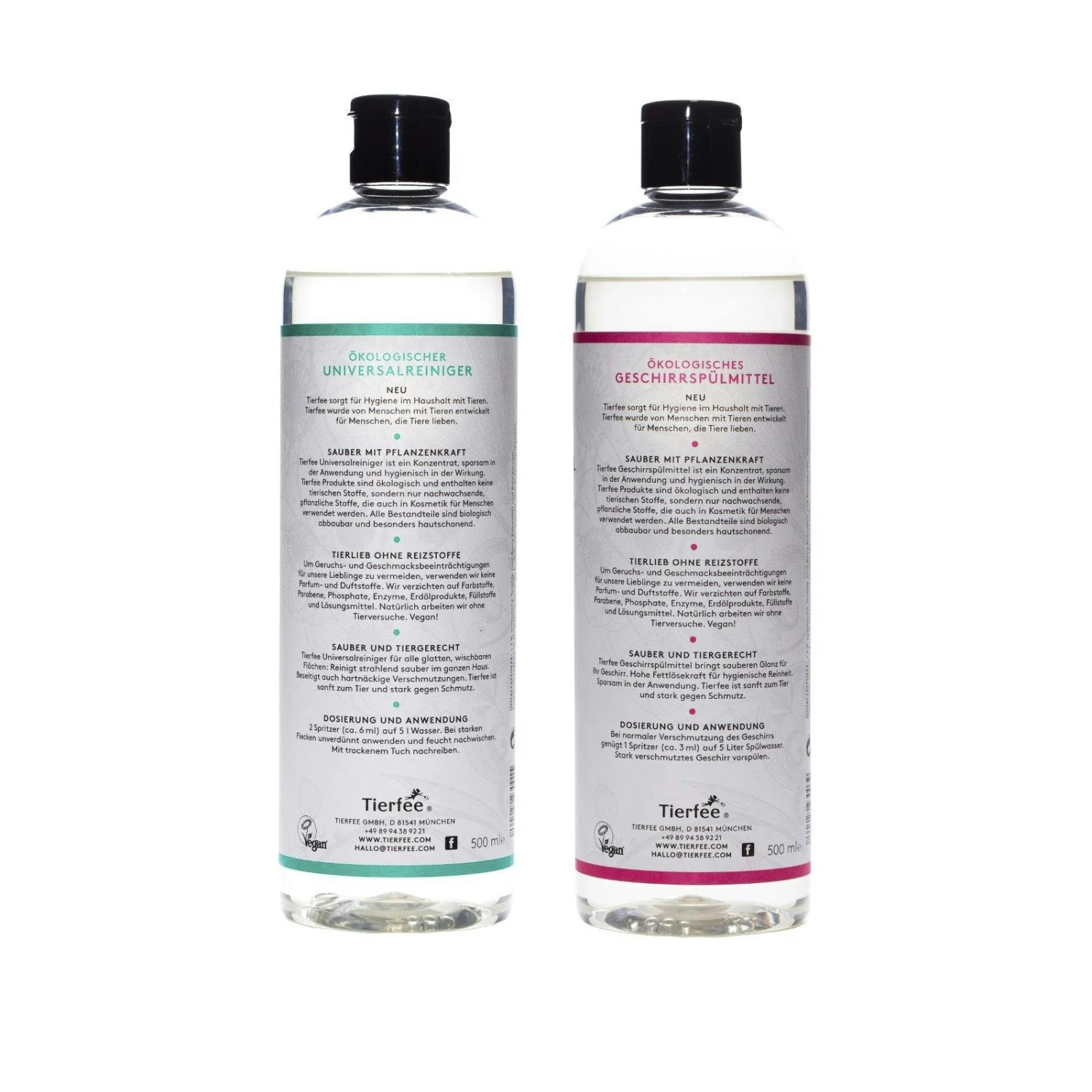 Tierfee-Set Ökologischer Universalreiniger + Geschirrspülmittel, Je 500 Ml 8 Tierfee-Set Ökologischer Universalreiniger + Geschirrspülmittel, Je 500 Ml – Bild 6