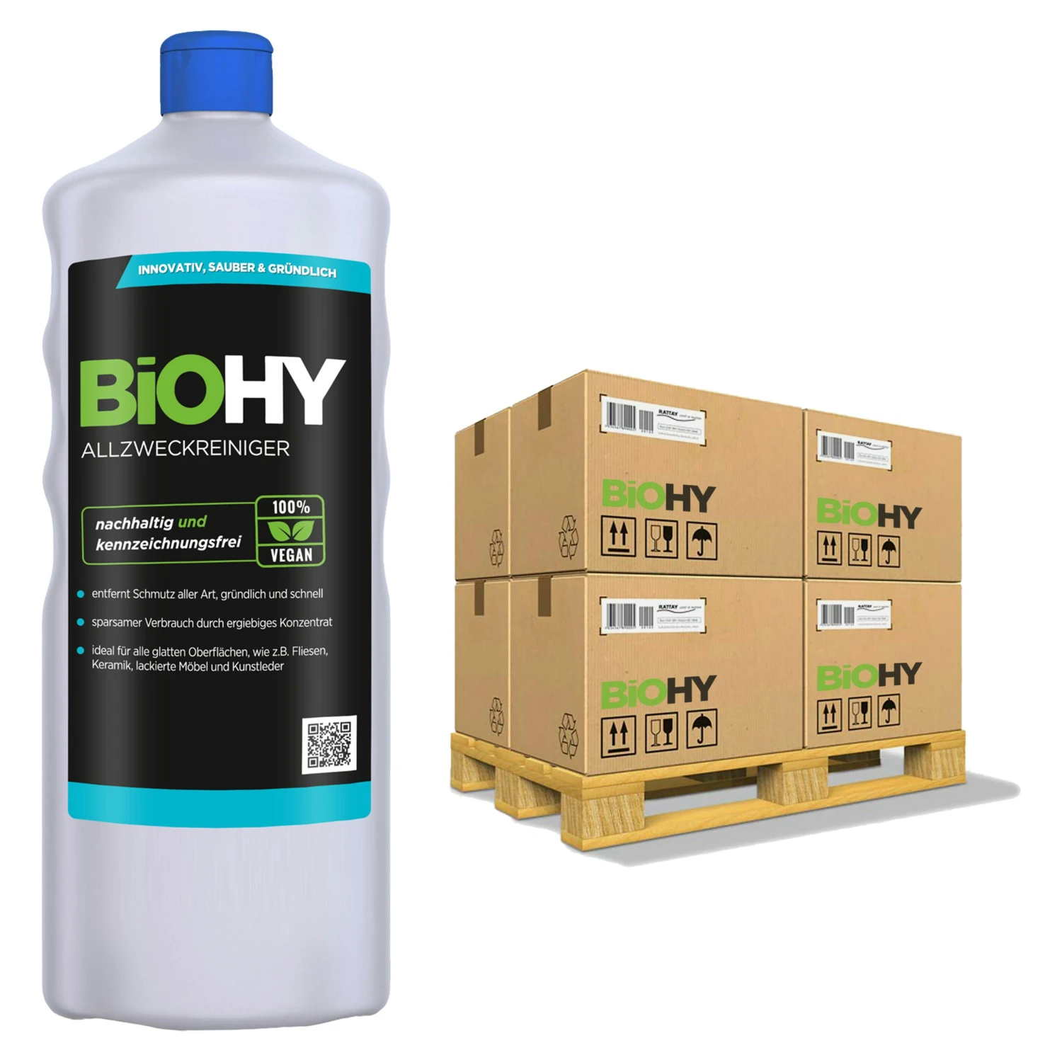 BiOHY Allzweckreiniger Konzentrat (480x1l Flasche) | Schonender Profi - Universalreiniger Für Haushalt Und Auto | Vollständig Biologisch Abbaubar 3 BiOHY Allzweckreiniger Konzentrat (480x1l Flasche) | Schonender Profi - Universalreiniger Für Haushalt Und Auto | Vollständig Biologisch Abbaubar