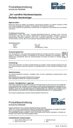 Perladin 2x1 HandreinigungsPaste Dose 500ml Handreinigung Handseife Werkstatt Seife Handwaschpaste Sandfrei -Bissell Shop 25c4a19e 6a06 45c8 a172 4b61942f5fb8