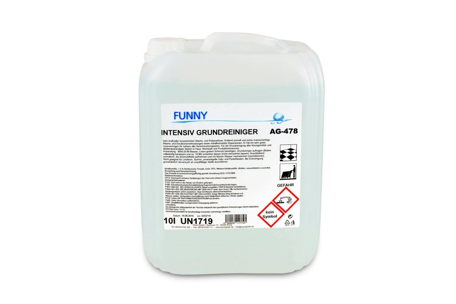 Funny Intensivgrundreiniger, Fettlösend, 10 Liter 3 Funny Intensivgrundreiniger, Fettlösend, 10 Liter