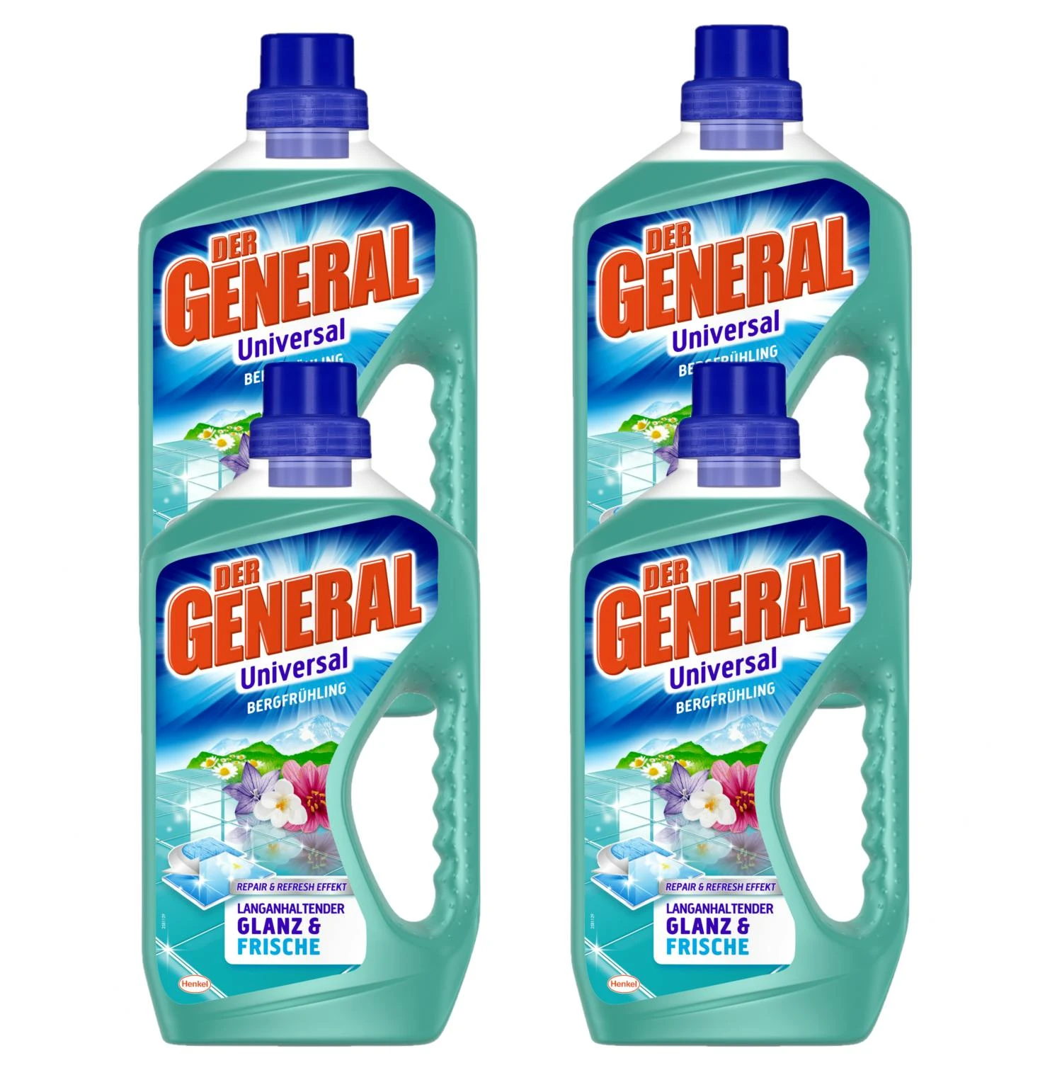 Der General Universal 4er Pack Bergfrühling Allzweckreiniger 4x750 Ml Reinigung 4 Der General Universal 4er Pack Bergfrühling Allzweckreiniger 4x750 Ml Reinigung – Bild 2