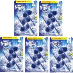 WC FRISCH Kraft Aktiv Blauspüler Chlor 5x150g WC Reiniger Toilettenreiniger