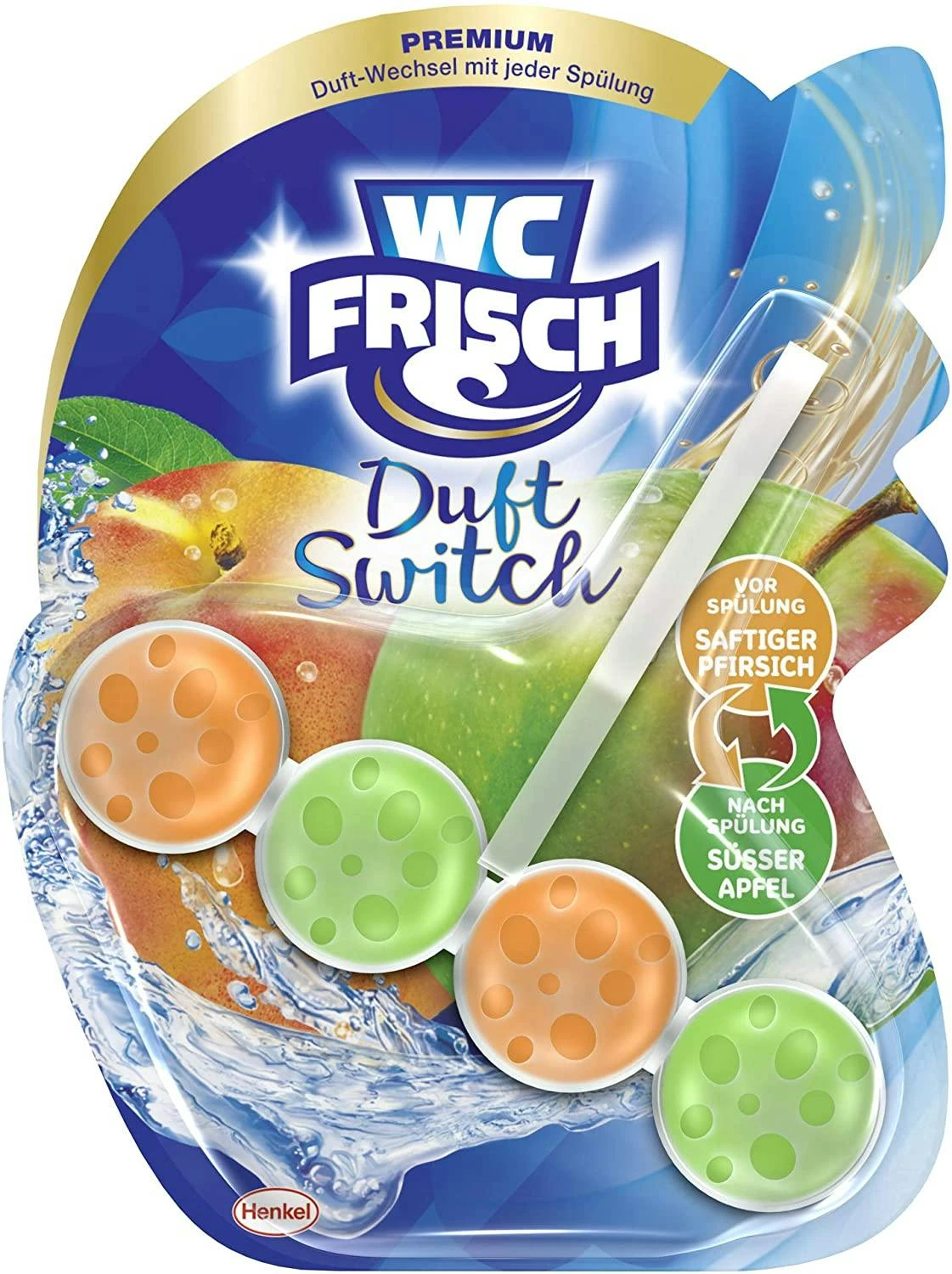 WC Frisch Duft Switch Saftiger Pfirsich Süßer Apfel 10x50g WC Reiniger Reinigung 4 WC Frisch Duft Switch Saftiger Pfirsich Süßer Apfel 10x50g WC Reiniger Reinigung – Bild 2