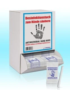 125x Hygiene-Reinigungstücher Für Hände In Der Box