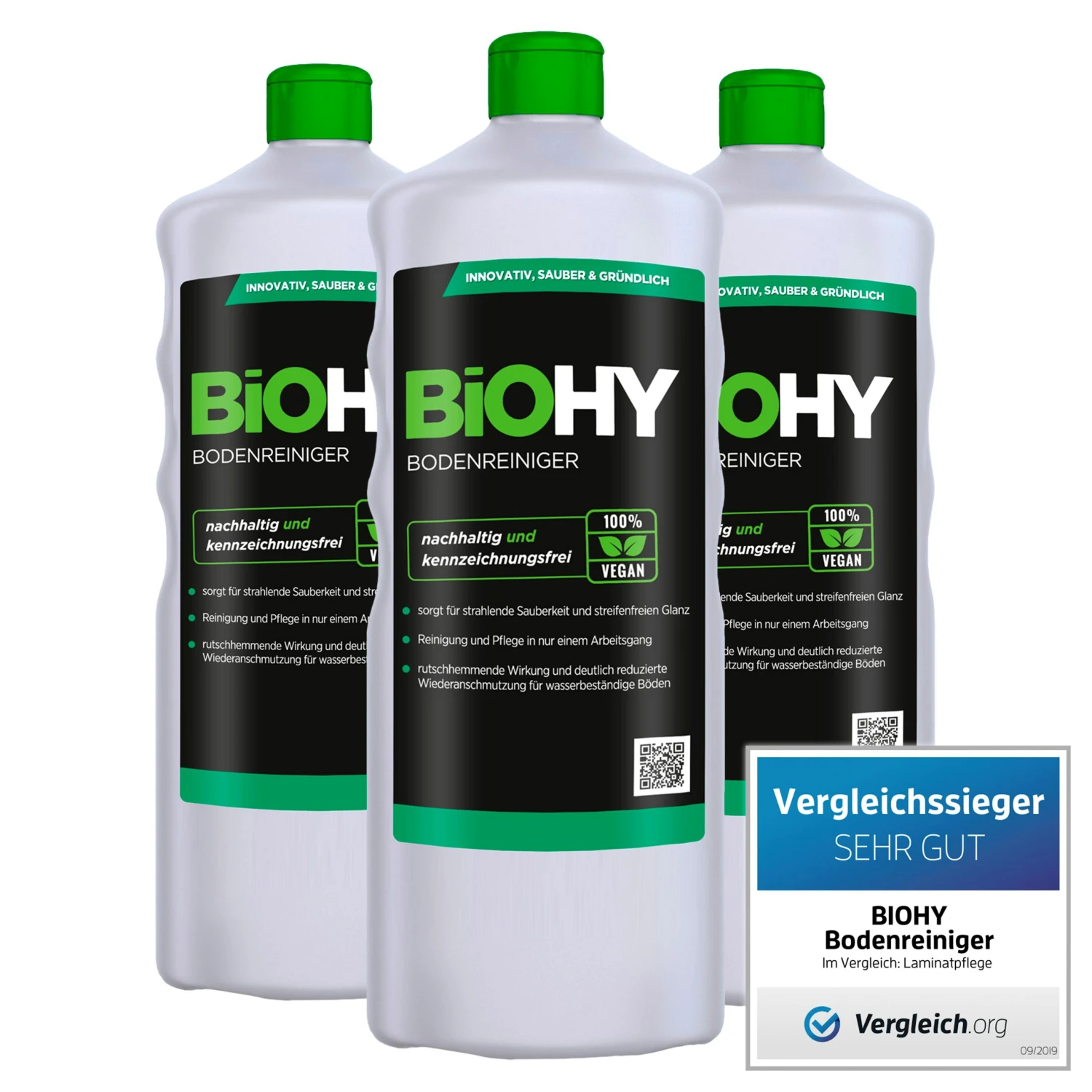 BiOHY Bodenreiniger (9x1l Flasche) | Konzentrat Für Alle Reinigungsgeräte Und Alle Hartböden | Angenehmer Geruch Und Streifenfreie Reinigung 6 BiOHY Bodenreiniger (9x1l Flasche) | Konzentrat Für Alle Reinigungsgeräte Und Alle Hartböden | Angenehmer Geruch Und Streifenfreie Reinigung – Bild 4