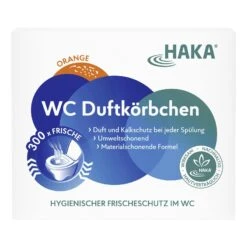 HAKA WC Duftkörbchen Orangenduft, 4 X 50 G