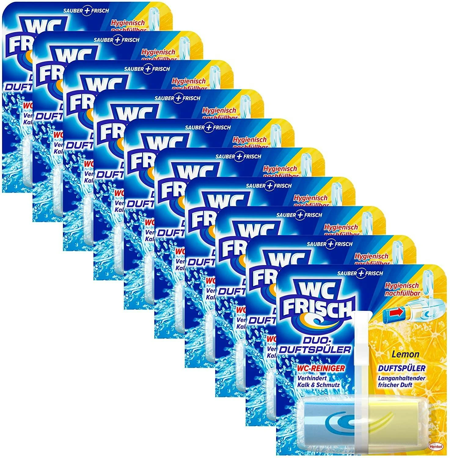 WC FRISCH Duo Lemon 2er Pack WC-Reiniger WC-Duftstein 2x 2 Stück Nachfüllpack 5 WC FRISCH Duo Lemon 2er Pack WC-Reiniger WC-Duftstein 2x 2 Stück Nachfüllpack – Bild 3