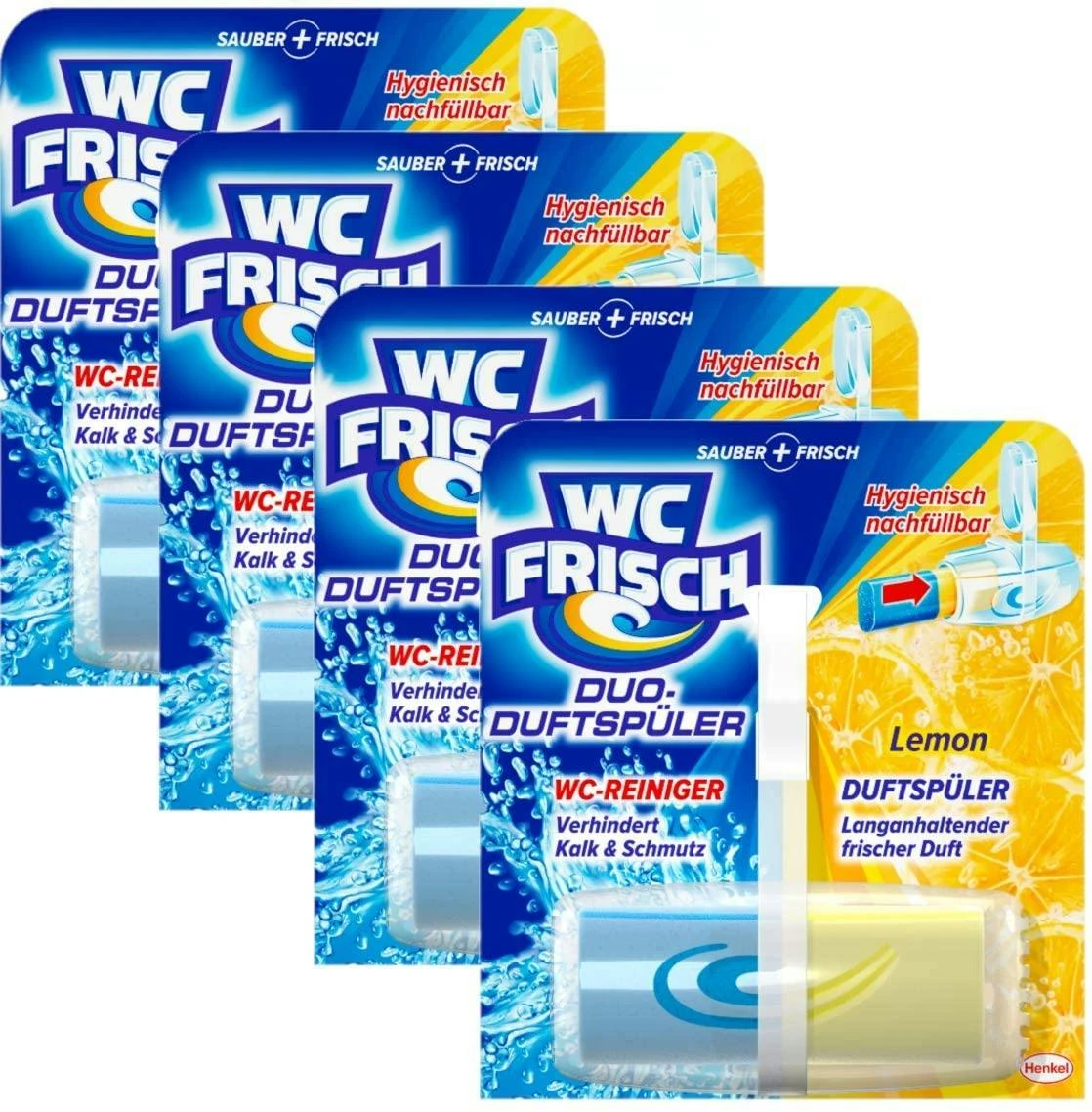 WC FRISCH Duo Lemon 2er Pack WC-Reiniger WC-Duftstein 2x 2 Stück Nachfüllpack 7 WC FRISCH Duo Lemon 2er Pack WC-Reiniger WC-Duftstein 2x 2 Stück Nachfüllpack – Bild 5