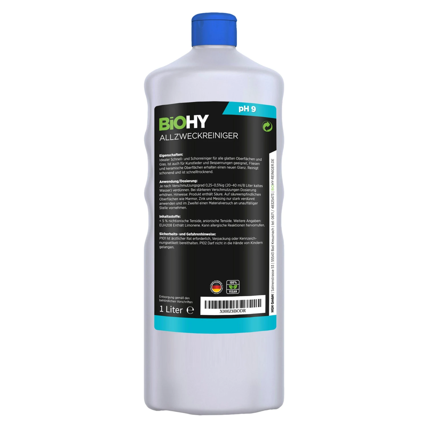 BiOHY Allzweckreiniger Konzentrat (12x1l Flasche) | Schonender Profi - Universalreiniger Für Haushalt Und Auto | Vollständig Biologisch Abbaubar 8 BiOHY Allzweckreiniger Konzentrat (12x1l Flasche) | Schonender Profi - Universalreiniger Für Haushalt Und Auto | Vollständig Biologisch Abbaubar – Bild 6
