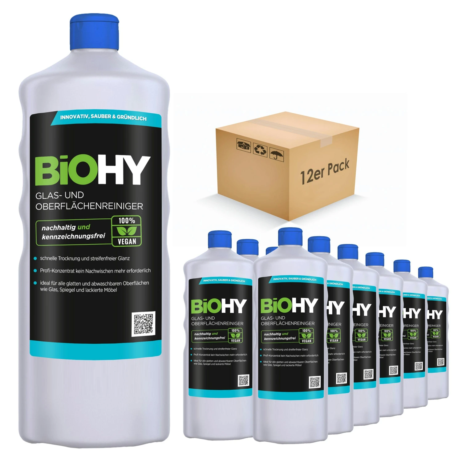 BiOHY Glas- Und Oberflächenreiniger (24x20l Kanister) | Konzentrat | Universalreiniger | Intensiv & Nachhaltig Reinigender Automatenreiniger 5 BiOHY Glas- Und Oberflächenreiniger (24x20l Kanister) | Konzentrat | Universalreiniger | Intensiv & Nachhaltig Reinigender Automatenreiniger – Bild 4