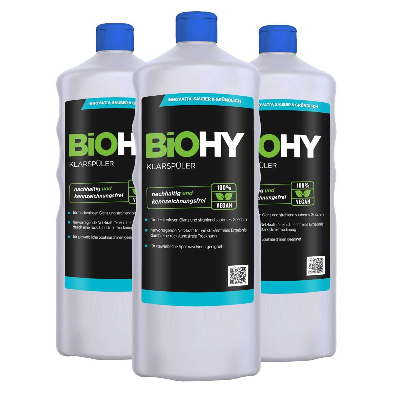 BiOHY Klarspüler (3x1l Flasche) | Ökologisches Hochkonzentrat | Geeignet Für Alle Spülmaschinen, Für Unschlagbaren Glanz Auf Gläsern & Geschirr 3 BiOHY Klarspüler (3x1l Flasche) | Ökologisches Hochkonzentrat | Geeignet Für Alle Spülmaschinen, Für Unschlagbaren Glanz Auf Gläsern & Geschirr