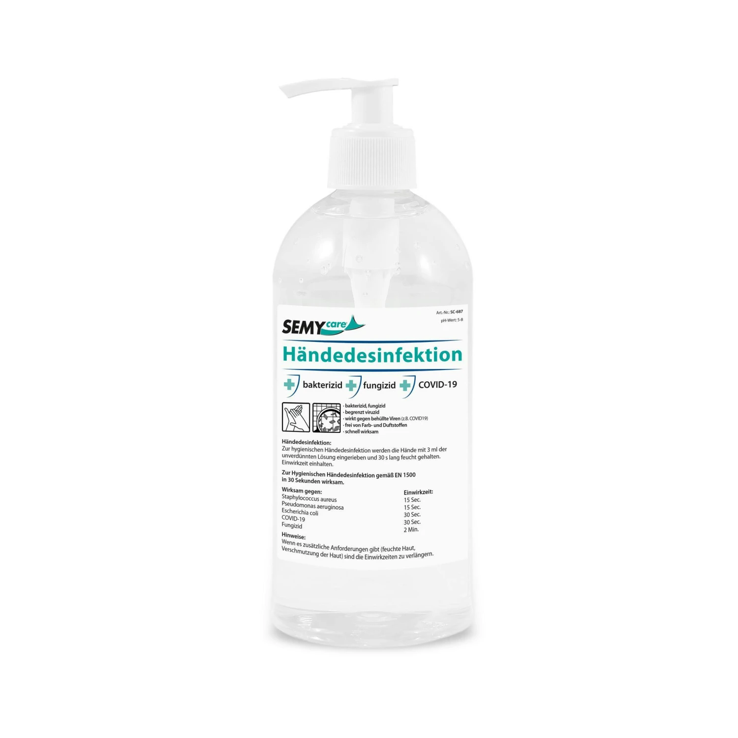 SemyCare Händedesinfektion | 80 Vol% Ethanol | 12 X 1 Liter Flasche 5 SemyCare Händedesinfektion | 80 Vol% Ethanol | 12 X 1 Liter Flasche – Bild 3