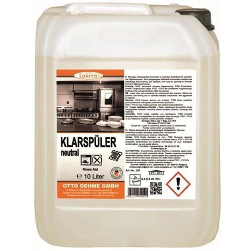 Klarspüler Neutral 207 10 Liter 3 Klarspüler Neutral 207 10 Liter