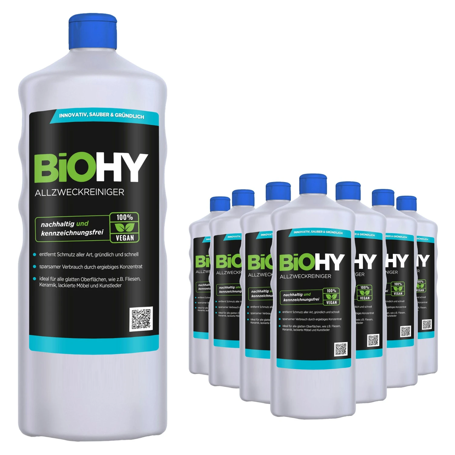 BiOHY Allzweckreiniger Konzentrat (12x1l Flasche) | Schonender Profi - Universalreiniger Für Haushalt Und Auto | Vollständig Biologisch Abbaubar 6 BiOHY Allzweckreiniger Konzentrat (12x1l Flasche) | Schonender Profi - Universalreiniger Für Haushalt Und Auto | Vollständig Biologisch Abbaubar – Bild 4