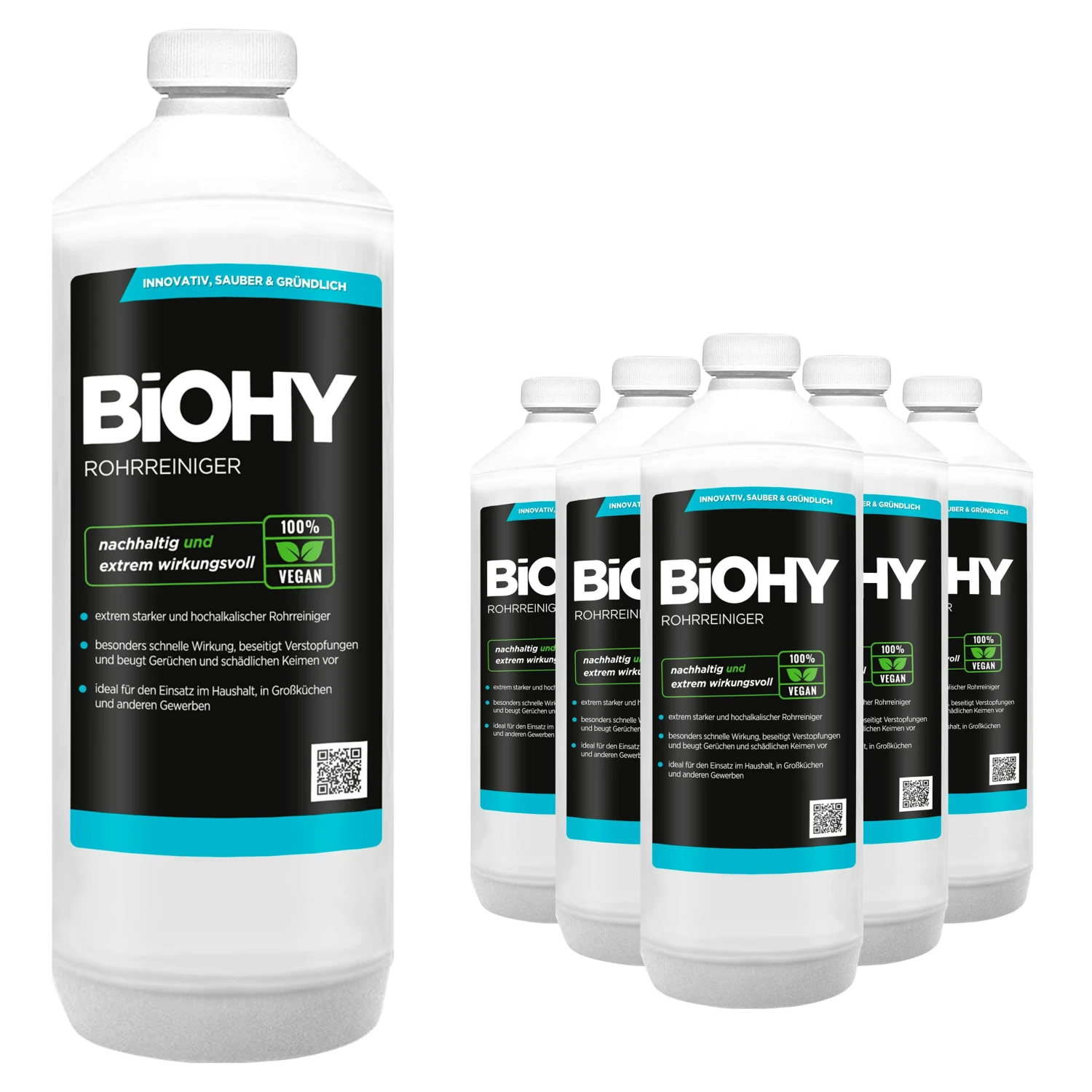 BiOHY Rohrreiniger (24x20l Kanister) | EXTRA STARK | Flüssiger, Hochkonzentrierter Abflussreiniger | Geruchsneutral | Für Alle Verstopfungen 6 BiOHY Rohrreiniger (24x20l Kanister) | EXTRA STARK | Flüssiger, Hochkonzentrierter Abflussreiniger | Geruchsneutral | Für Alle Verstopfungen – Bild 4