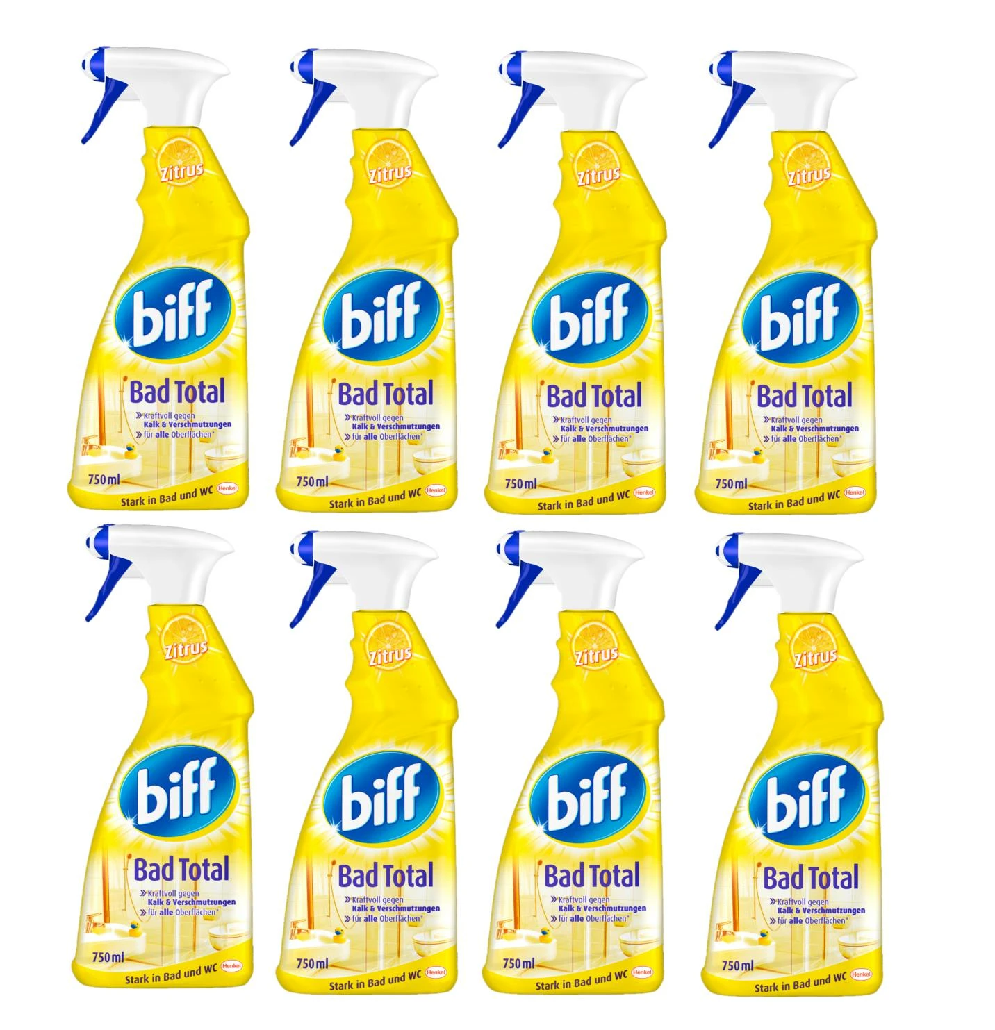 Biff Bad Total Zitrus Badreiniger Reiniger 5x750ml Sprühflasche Reinigungsmittel 6 Biff Bad Total Zitrus Badreiniger Reiniger 5x750ml Sprühflasche Reinigungsmittel – Bild 4