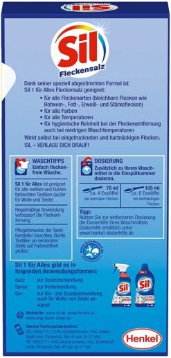 Sil 1 Für Alles Fleckensalz Fleckenentferner 500 G Reiniger Reinigungsmittel -Bissell Shop ecefbf7a 6c20 448f 9541 b58f3b79933d