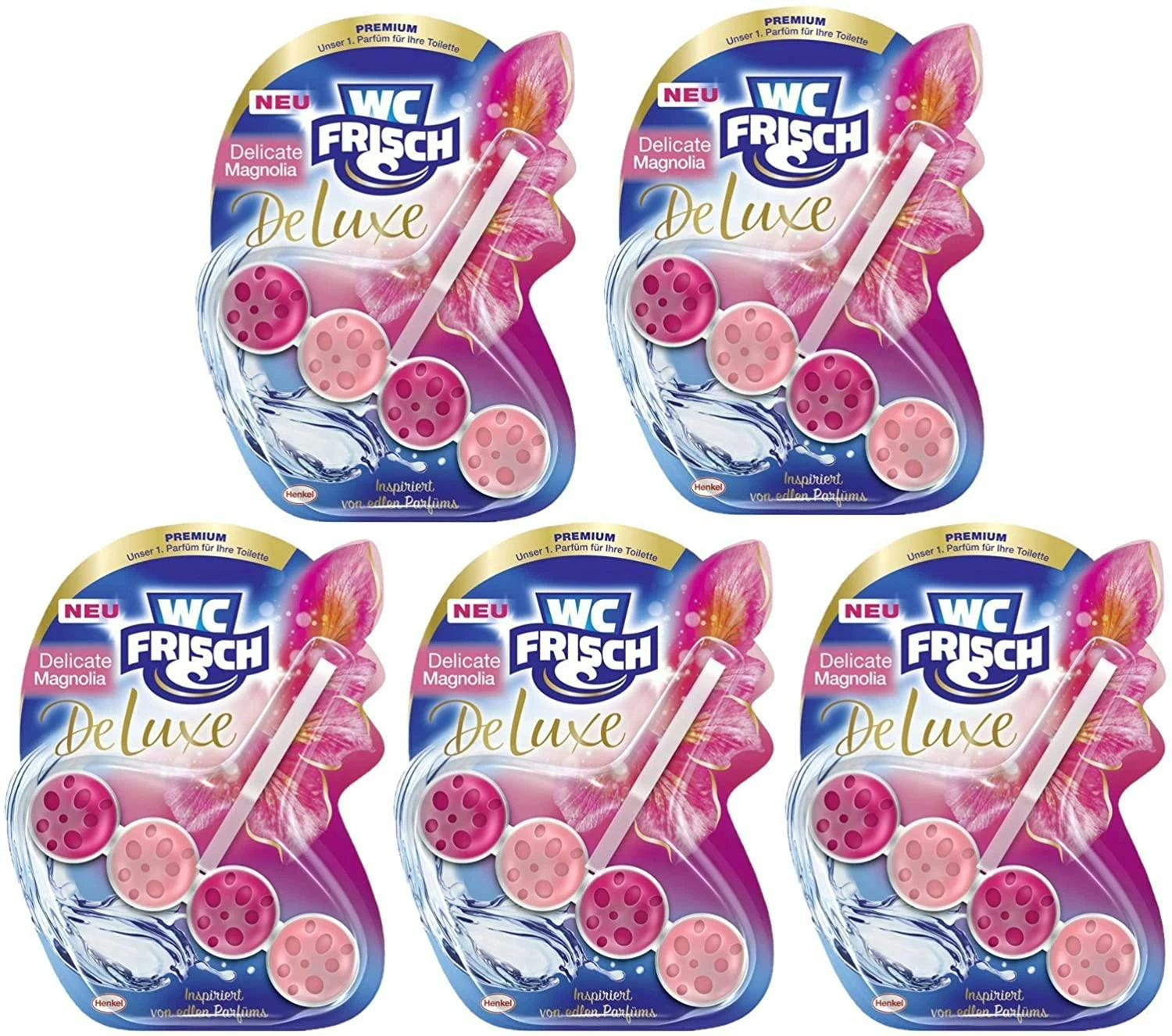 WC FRISCH DeLuxe Delicate Magnolia 10x50g WC Reiniger WC Duftspüler Reinigung 4 WC FRISCH DeLuxe Delicate Magnolia 10x50g WC Reiniger WC Duftspüler Reinigung – Bild 2