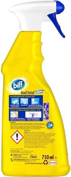 Biff Bad Total Zitrus Badreiniger 750ml Sprühflasche Reiniger Reinigungsmittel -Bissell Shop eef71411 3f6d 4835 a0c5 6260b58b353d