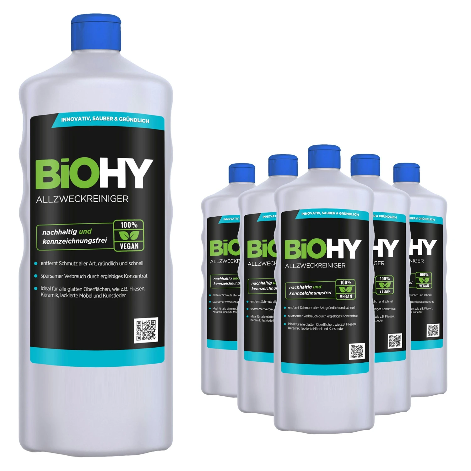 BiOHY Allzweckreiniger Konzentrat (480x1l Flasche) | Schonender Profi - Universalreiniger Für Haushalt Und Auto | Vollständig Biologisch Abbaubar 6 BiOHY Allzweckreiniger Konzentrat (480x1l Flasche) | Schonender Profi - Universalreiniger Für Haushalt Und Auto | Vollständig Biologisch Abbaubar – Bild 4